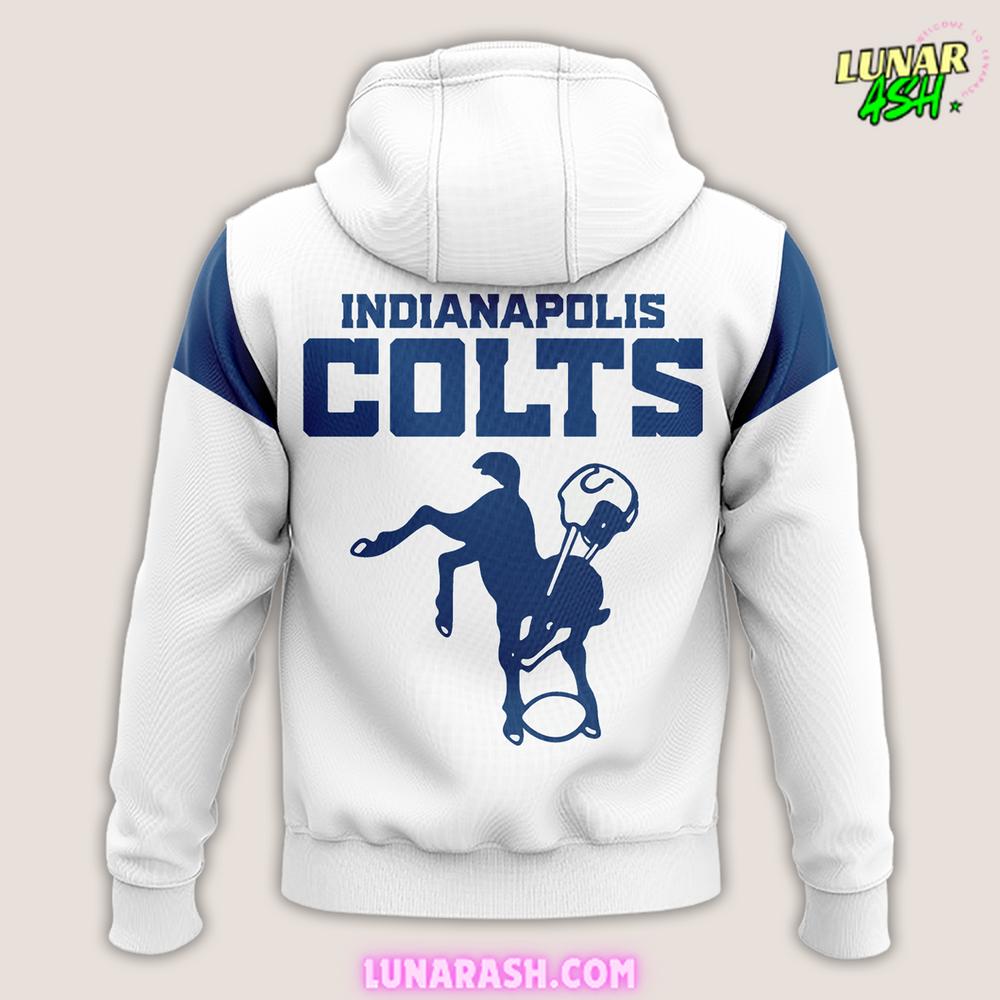 Indianapolis Colts NFL Throwback 2024 White Hoodie Indianapolis Colts NFL Throwback 2024 White Hoodie
