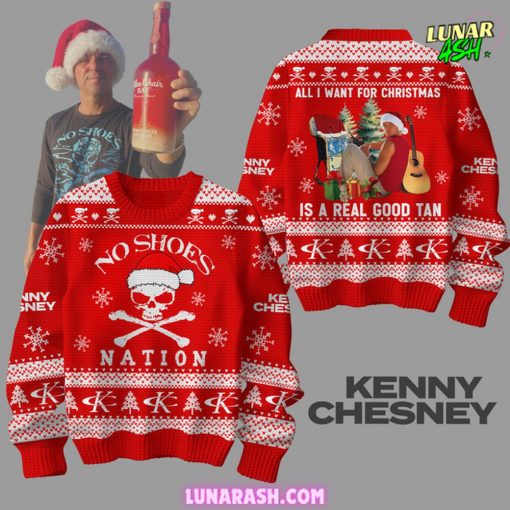 Kenny Chesney No Shoes Christmas Special Red Sweater