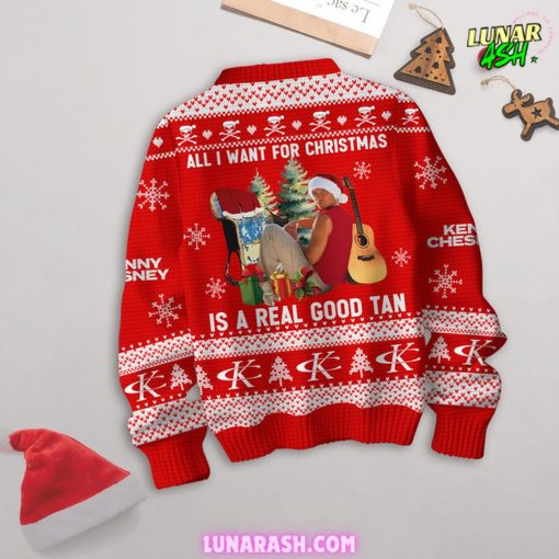 Kenny Chesney No Shoes Christmas Special Red Sweater