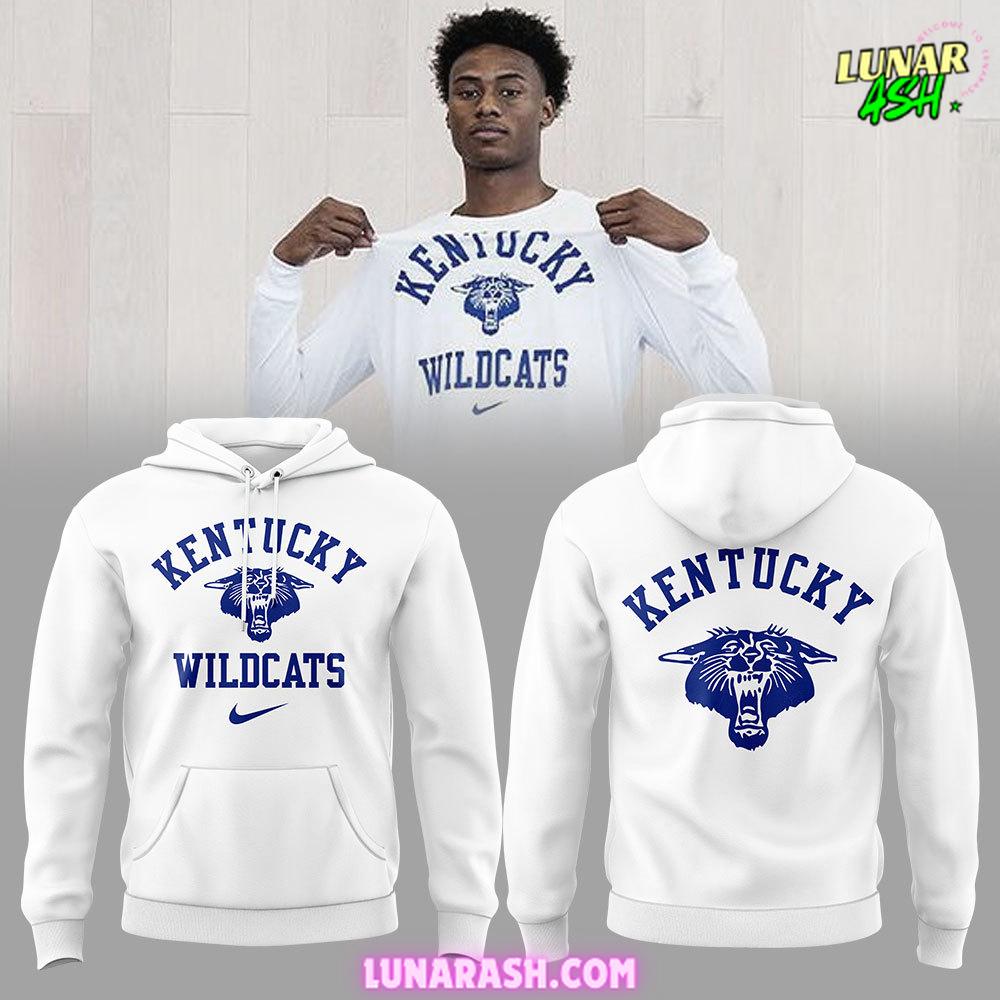 Kentucky Wildcats Basketball 2024 White Hoodie Kentucky Wildcats Basketball 2024 White Hoodie