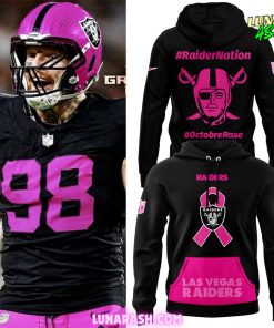 Las Vegas Raiders #Octubre Rose Black Hoodie