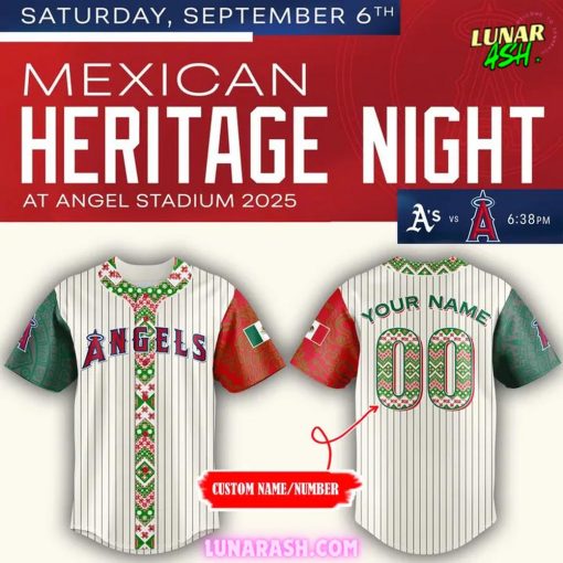 Los Angeles Angels Mexican Heritage Night 2025 Limited Jersey