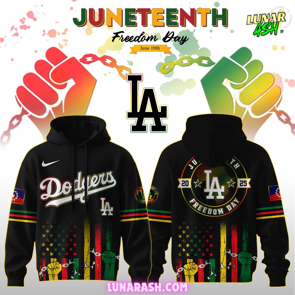 Los Angeles Dodgers Juneteenth Day 2025 Special Hoodie Los Angeles Dodgers Juneteenth Day 2025 Special Hoodie