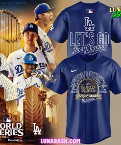 Los Angeles Dodgers Let’s Go Royal 2024 World Series Blue Baseball Jersey