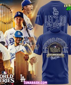 Los Angeles Dodgers Let’s Go Royal 2024 World Series Blue T-Shirt