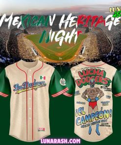 Los Angeles Dodgers Lucha Libre Heritage Special Baseball Jersey