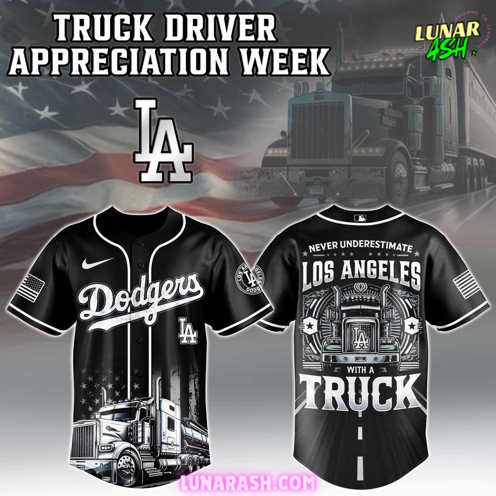 Los Angeles Dodgers Truck Driver Appreciation Week Baseball Jersey Los Angeles Dodgers Truck Driver Appreciation Week Baseball Jersey