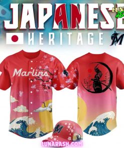 Miami Marlins Sakura Samurai Collection Special Baseball Jersey 1