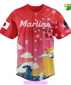 Miami Marlins Sakura Samurai Collection Special Baseball Jersey 2
