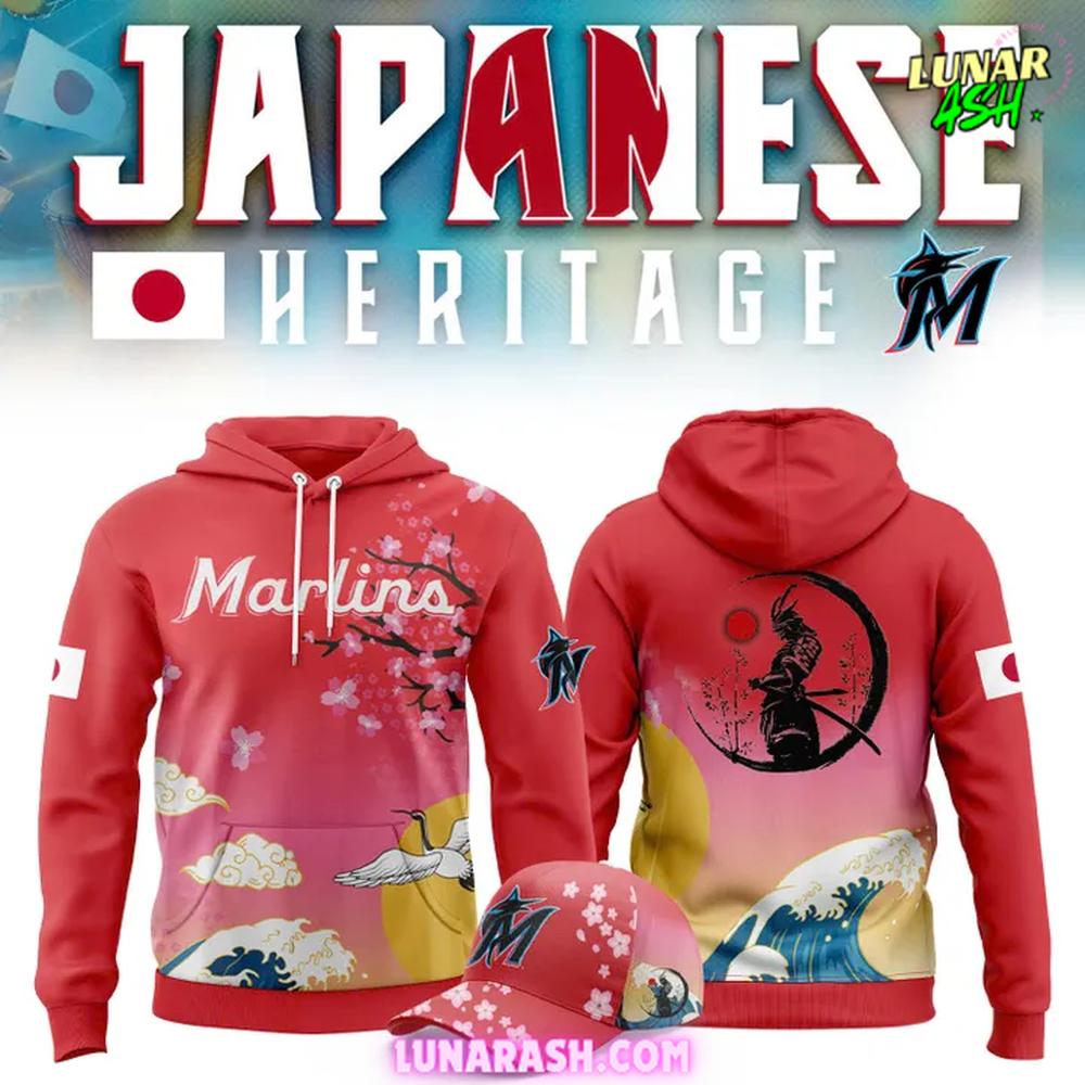 Miami Marlins Sakura Samurai Collection Special Hoodie Miami Marlins Sakura Samurai Collection Special Hoodie