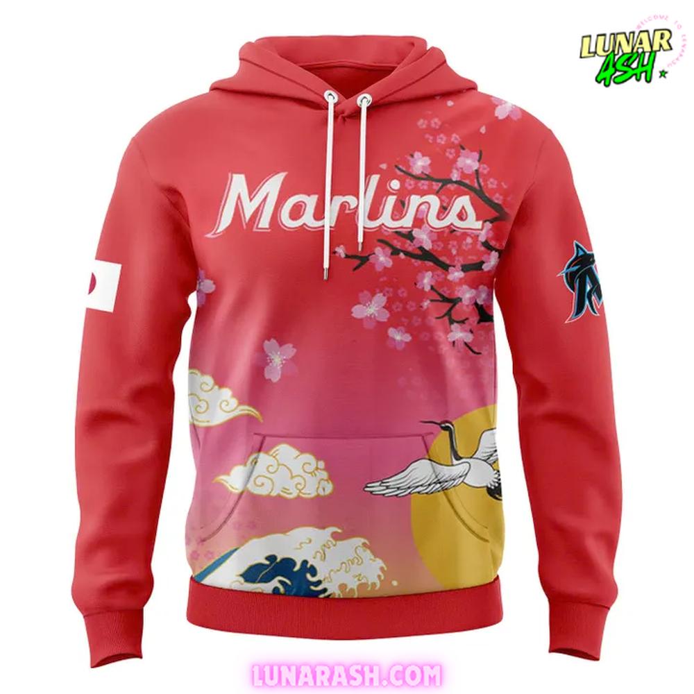 Miami Marlins Sakura Samurai Collection Special Hoodie Miami Marlins Sakura Samurai Collection Special Hoodie