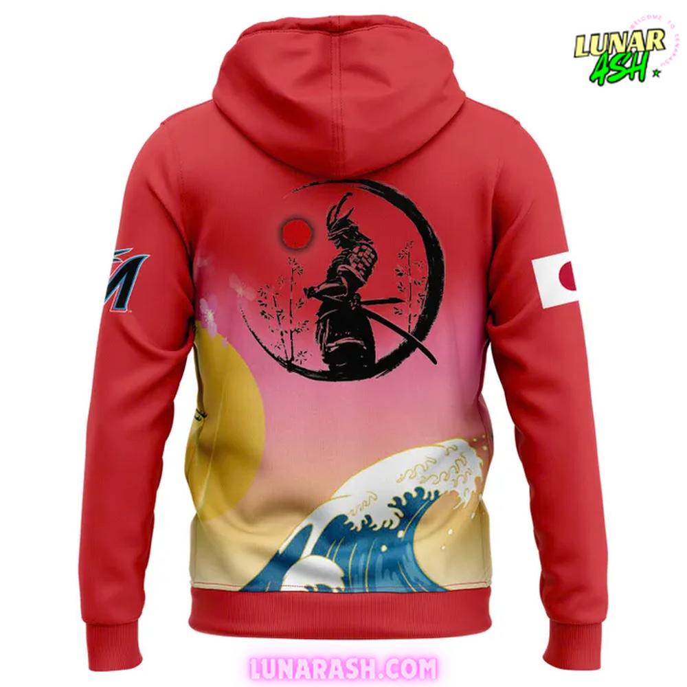 Miami Marlins Sakura Samurai Collection Special Hoodie Miami Marlins Sakura Samurai Collection Special Hoodie