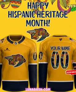 Nashville Predators x Hispanic Music Heritage Night 2024 Special Hockey Jersey 1