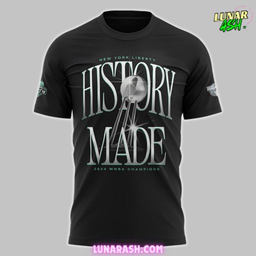 New York Liberty History Made WNBA Champion 2024 Black T-Shirt