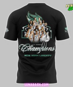 New York Libert History Made WNBA Champion 2024 Black T Shirt 3