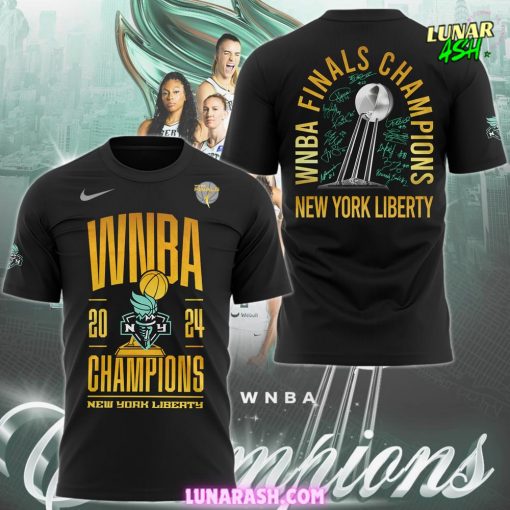 New York Liberty WNBA Champions 2024 Black T-Shirt