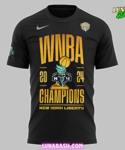 New York Liberty WNBA Champions 2024 Black T Shirt 2