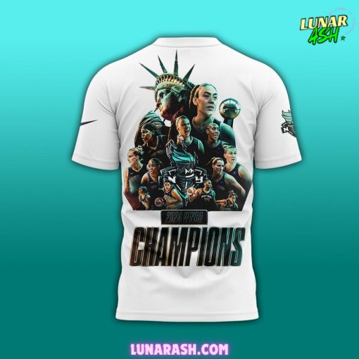 New York Liberty WNBA Champions 2024 White T-Shirt