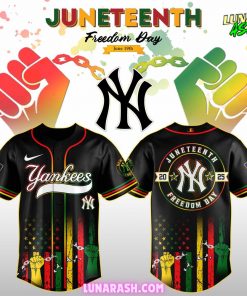 New York Yankees Juneteenth Freedom Day 2025 Commemorative Baseball Jersey 1
