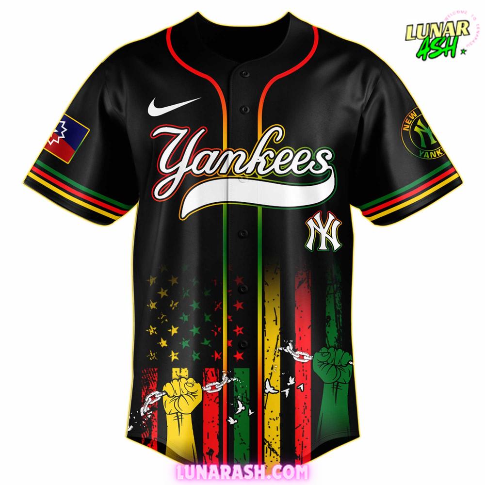 New York Yankees Juneteenth Freedom Day 2025 Commemorative Baseball Jersey New York Yankees Juneteenth Freedom Day 2025 Commemorative Baseball Jersey