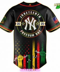New York Yankees Juneteenth Freedom Day 2025 Commemorative Baseball Jersey 3