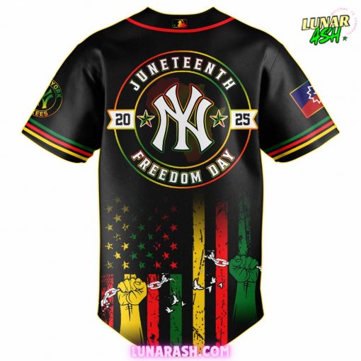 New York Yankees Juneteenth Freedom Day 2025 Commemorative Baseball Jersey