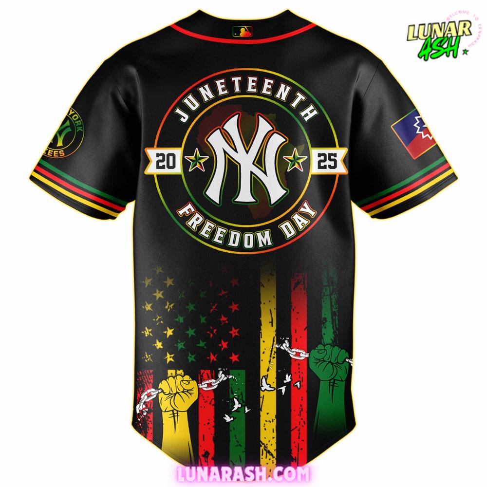 New York Yankees Juneteenth Freedom Day 2025 Commemorative Baseball Jersey New York Yankees Juneteenth Freedom Day 2025 Commemorative Baseball Jersey