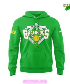 Oregon Ducks Softball 2025 Champs Green Hoodie 2