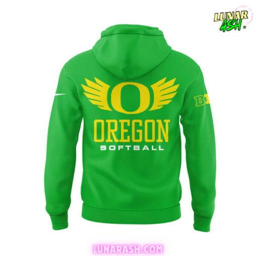 Oregon Ducks Softball 2025 Champs Green Hoodie