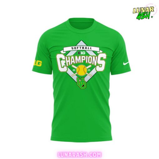 Oregon Ducks Softball 2025 Champs Green T-Shirt