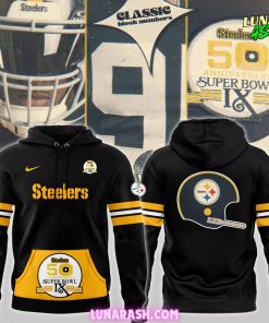 Pittsburgh Steelers 50th Anniversary Super Bowl IX Hoodie