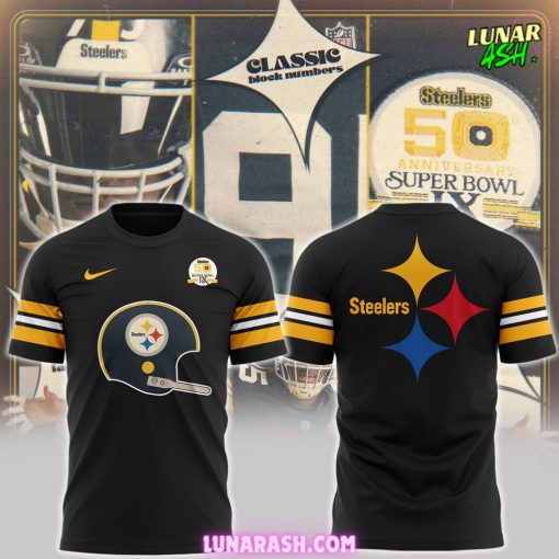Pittsburgh Steelers 50th Anniversary Super Bowl IX T-Shirt