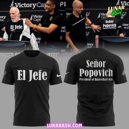 San Antonio Spurs El Jefe Coach Popovich Tribute Limited Edition T-Shirt