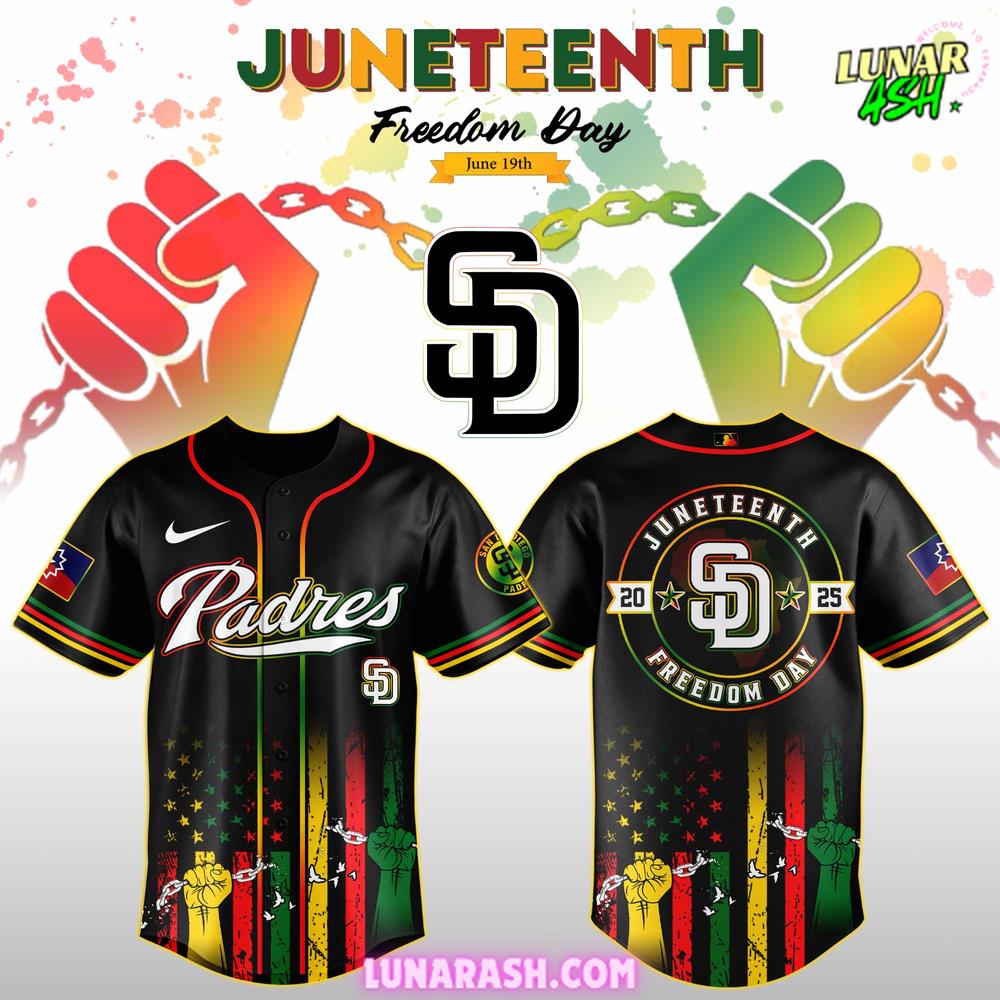 San Diego Padres x Juneteenth Day 2025 Special Baseball Jersey San Diego Padres x Juneteenth Day 2025 Special Baseball Jersey