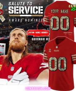 San Francisco 49ers Salute to Service George Kittle Special Football Jersey