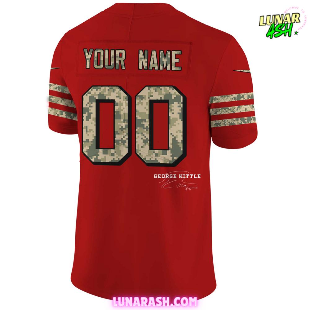 San Francisco 49ers Salute to Service George Kittle Special Football Jersey San Francisco 49ers Salute to Service George Kittle Special Football Jersey