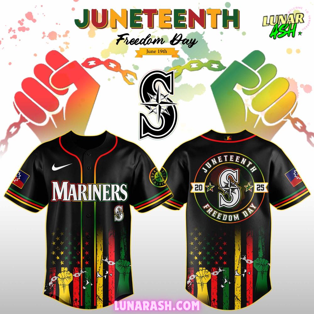 Seattle Mariners Juneteenth Freedom Day 2025 Commemorative Baseball Jersey Seattle Mariners Juneteenth Freedom Day 2025 Commemorative Baseball Jersey