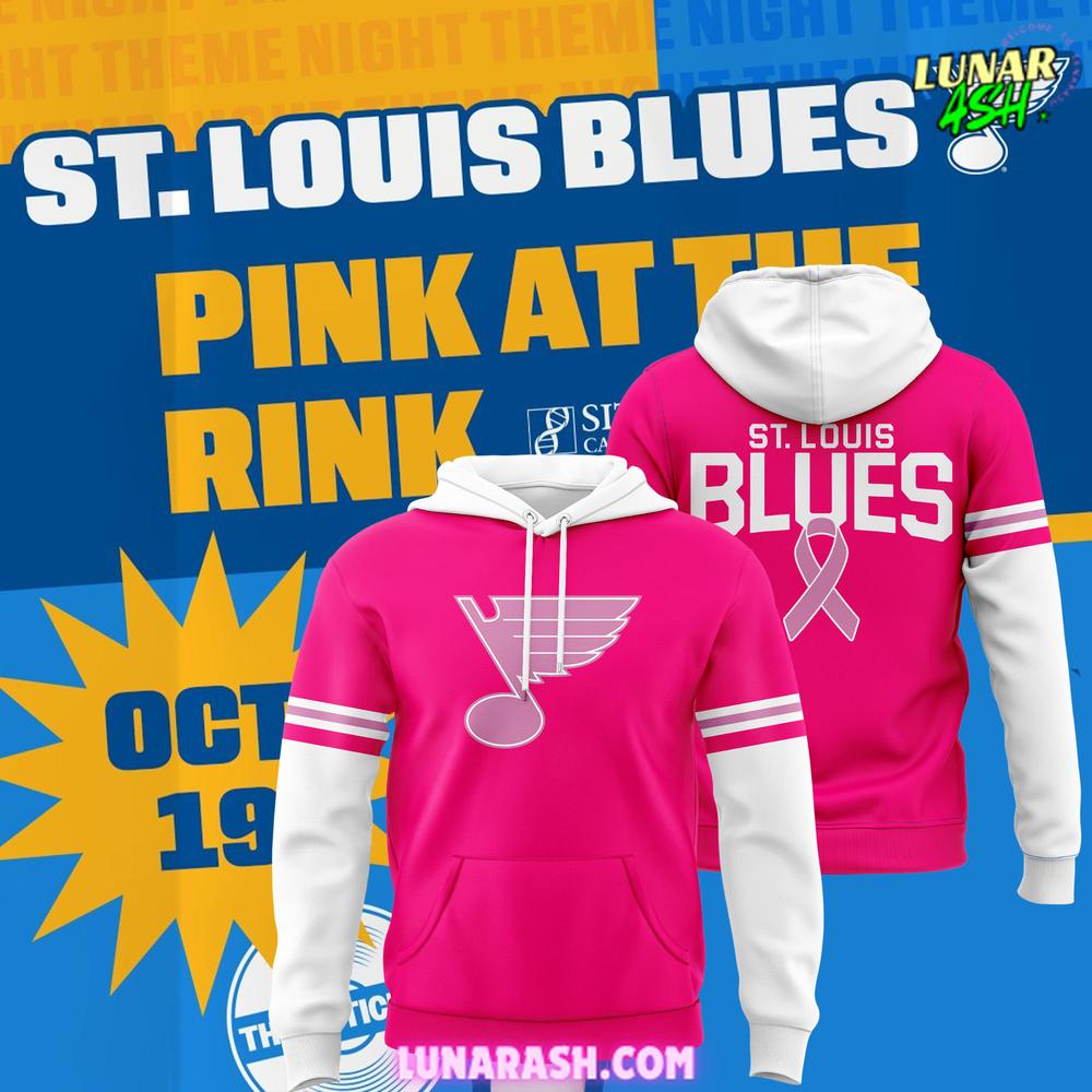 St. Louis Blues Pink At The Rink 2024 Hoodie St. Louis Blues Pink At The Rink 2024 Hoodie