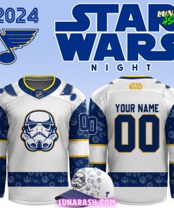 St. Louis Blues x Star Wars Night 2024 Custom Hockey Jersey 1