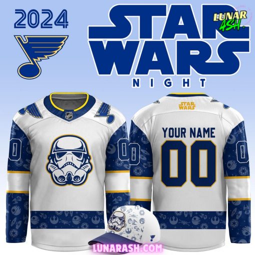 St. Louis Blues x Star Wars Night 2024 Custom Hockey Jersey