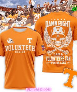 Tennessee Volunteers Nation Damn Right 2024 T-Shirt