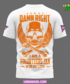 Tennessee Volunteers Nation Damn Right 2024 White T Shirt 4