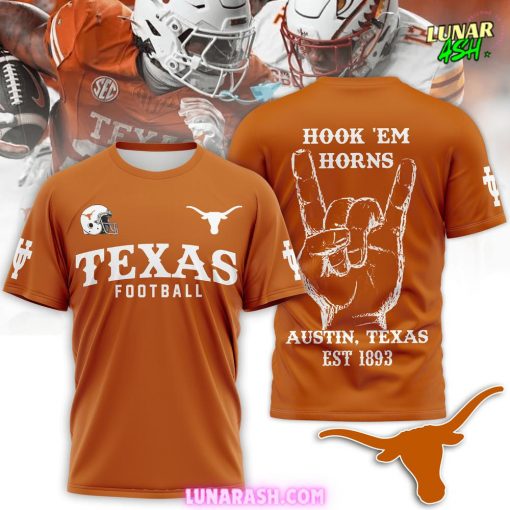 Texas Longhorns Hook ‘Em Horns Football T-Shirt