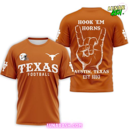Texas Longhorns Hook ‘Em Horns Football T-Shirt
