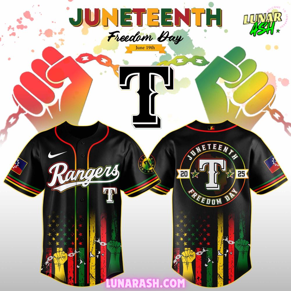 Texas Rangers Juneteenth Freedom Day 2025 Commemorative Baseball Jersey Texas Rangers Juneteenth Freedom Day 2025 Commemorative Baseball Jersey
