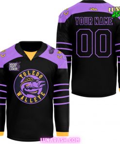 Toledo Walleye x Hockey Fight Cancer Night 2024 Hockey Jersey 2