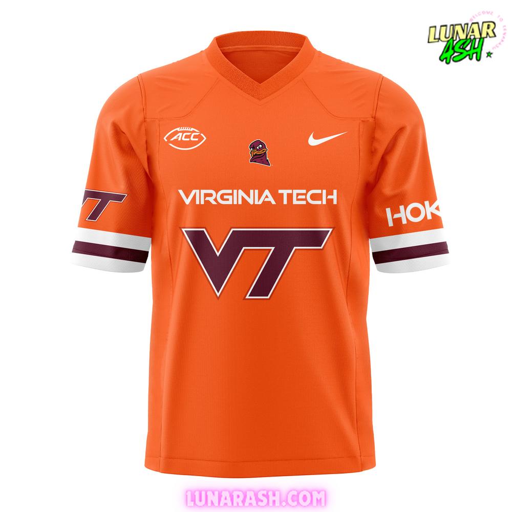 Virginia Tech Hokies New Uniform 2024–25 Orange Football Jersey Virginia Tech Hokies New Uniform 2024–25 Orange Football Jersey