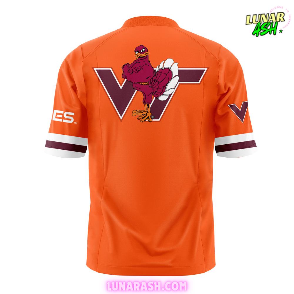 Virginia Tech Hokies New Uniform 2024–25 Orange Football Jersey Virginia Tech Hokies New Uniform 2024–25 Orange Football Jersey
